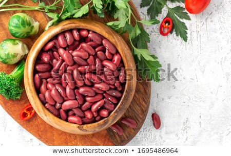 Foto stock: Red Kidney Bean Seeds Pile Of Fresh Top