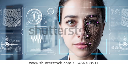 Stockfoto: Facial Security Recognition Concept