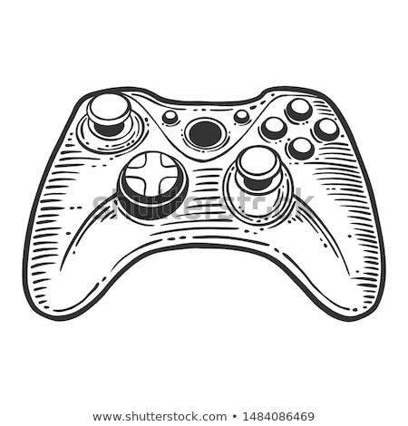 Foto stock: Game Joystick Hand Drawn Outline Doodle Icon