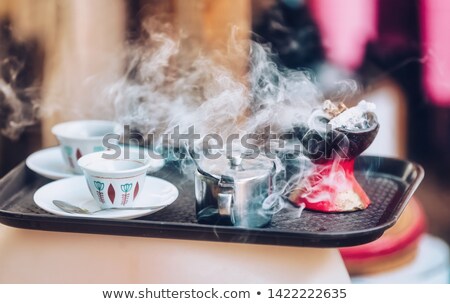 Stock fotó: Cup Of Ethopian Coffee With Aromatic Frankincense