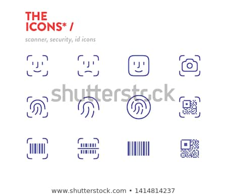 Stock foto: Face Id Icon - Recognition Identification Scan System Face Scan