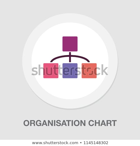 Stok fotoğraf: Minimalist Hierarchy Chart Template