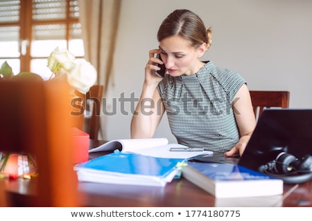 Stok fotoğraf: Businesswoman Has To Work From Home During Covid 19 Lockdown