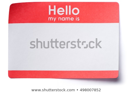 Stock photo: Name Tag