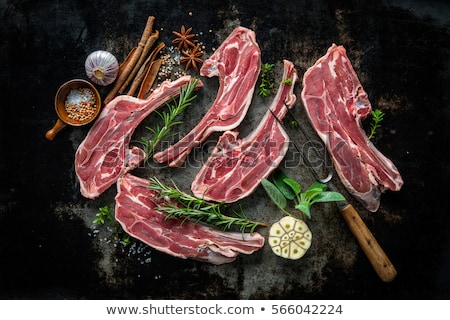 [[stock_photo]]: Raw Loin Rib Lamb Chops