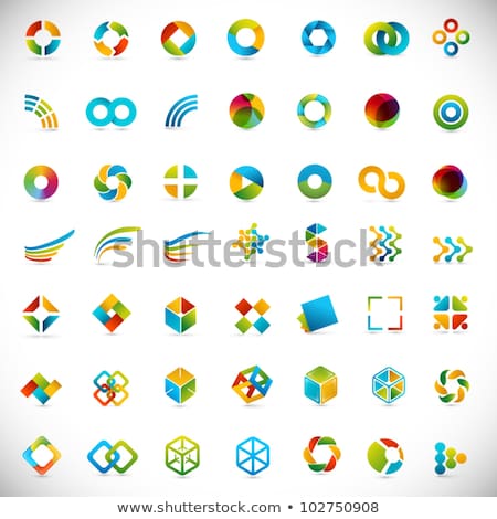 Abstract Color Business Symbol With 2 Elements Foto stock © radoma