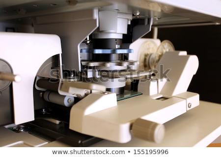 Foto stock: Microfiche Reader In Closeup