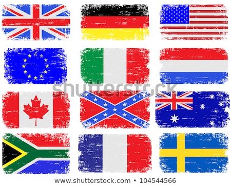 Stock fotó: Usa And South African Grunge Flag