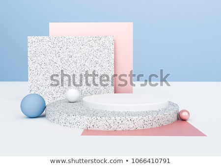 Foto stock: Sfera · Azul · Na · Escada · Prateada