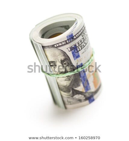 Foto stock: Abstract Roll Of Newly Designed One Hundred Dollar Bills