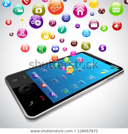 Smart Mobil Phone Application Cloud Imagine de stoc © stockshoppe