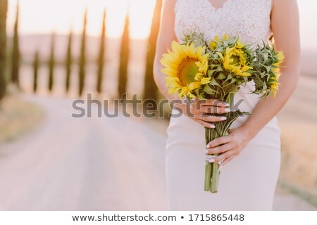 [[stock_photo]]: Sunflower Wedding Bouquet