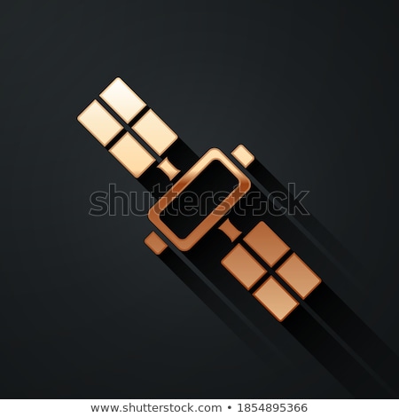 Stock photo: Satellite Dish Sign Gold Vector Icon Button