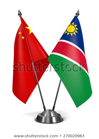 Foto stock: China And Namibia - Miniature Flags