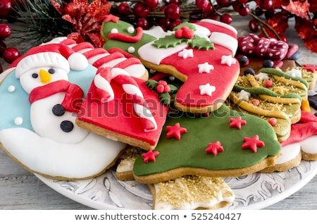 Stock fotó: Variety Of Christmas Cookies
