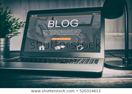 Foto stock: Laptop Screen With Page Content Concept