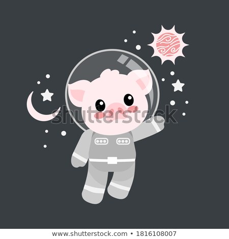 Stockfoto: Doodle Seamless Pattern With Pigs