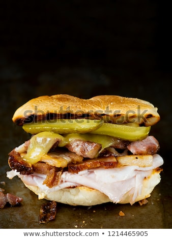 Stock fotó: Rustic Cuban Cubano Sandwich