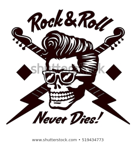 [[stock_photo]]: Rock N Roll Forever Guitar Vector Illustration