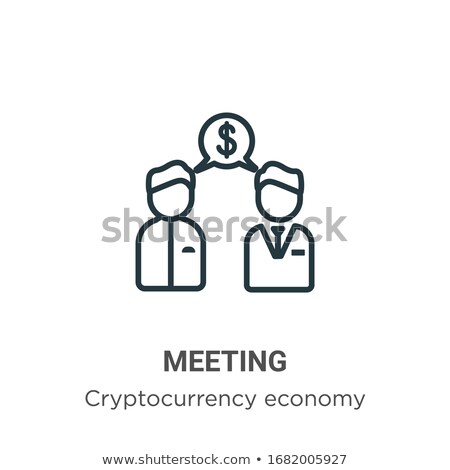 ストックフォト: Blockchain Meeting Seminar Vector Illustration