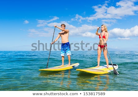 Foto stock: Sup Stand Up Paddle Board Concept