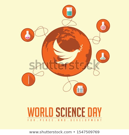 Сток-фото: World Science Day Concept Illustration With Microscope