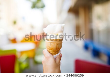 Stock fotó: Summer Treat Icecream And Sun Background