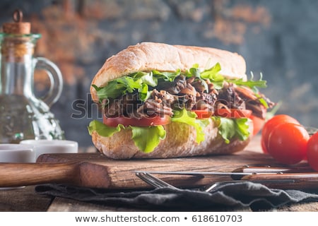 Stock photo: Sandwiche With Beef And Fresh Tomatoes