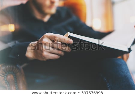 Сток-фото: Businessman Studying Books