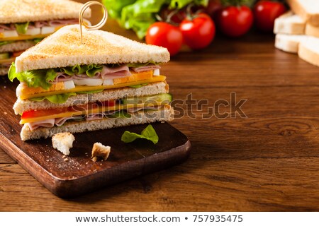 Stock fotó: Close Up Of White Toast Bread