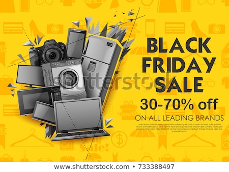 Foto d'archivio: Electronics Store Promo Advertising Poster Vector