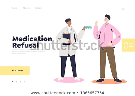 Foto stock: Refusal Of Vaccination Concept Landing Page