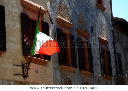 Italian Flags Outside Of A Windows Foto stock © JanHetman