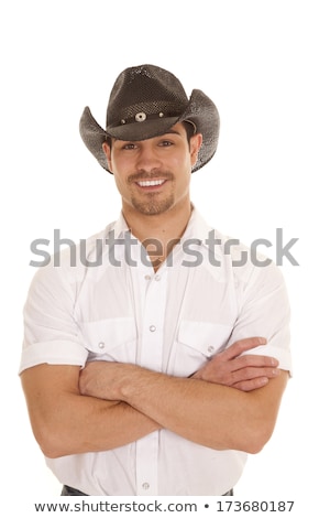 Stock photo: Cowboy On A White Background