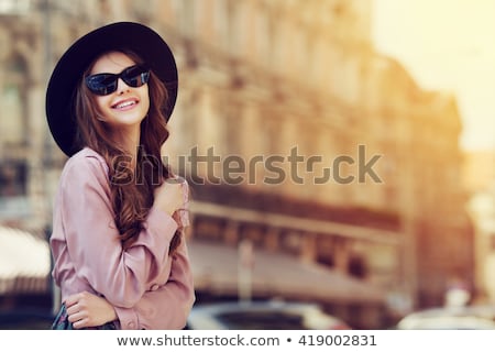 Stok fotoğraf: Model In Pink Sun Glasses