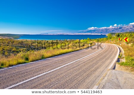 Curvy Seaside Road Stockfoto © xbrchx