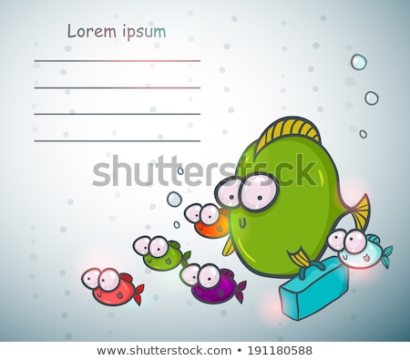 Zdjęcia stock: Childish Cartoon Greeting Card