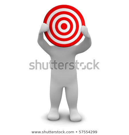 Foto stock: 3d Man Behind A Target