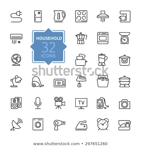 Foto stock: Microwave Flat Line Vector Icon