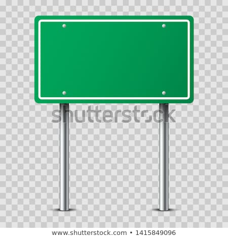 Foto stock: Danger Sign Green Vector Icon Design
