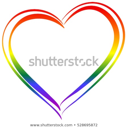 Foto d'archivio: Lgbt Rainbow Heart Symbol Love