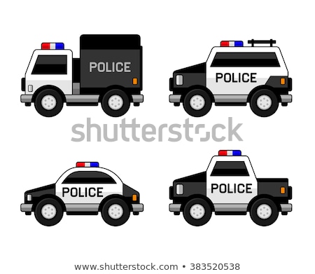 Foto d'archivio: Police Car Cartoon Style Patrol Car Vector Illustration