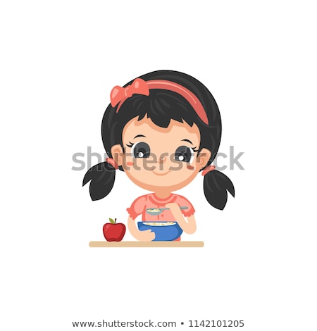 Stock photo: Oat Cereal In Plate Isolated Healthy Food For Breakfast Vector