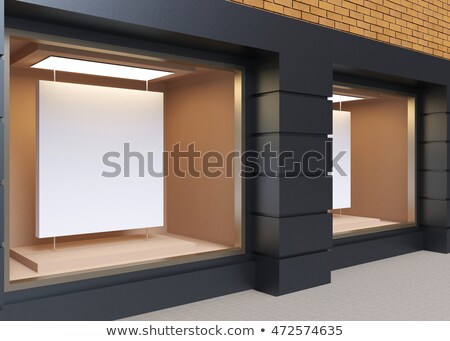 Stok fotoğraf: Modern Boutique With Glass Doors 3d Rendering