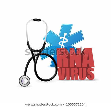 Rna Virus Medical Stethoscope Sign Illustration Design Graphic Сток-фото © alexmillos