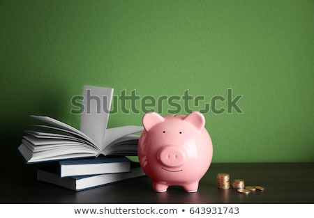 Сток-фото: Book And Piggy Bank