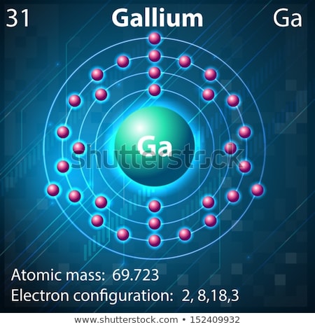 Foto stock: A Gallium Atom Diagram