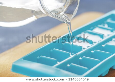 Foto stock: Frozen Ice Cube Tray