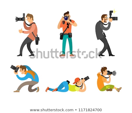 Zdjęcia stock: Cartoon Photographer With Camera