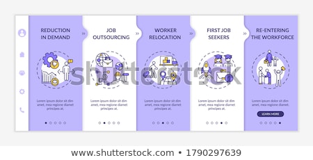 Foto stock: Unemployment Causes Onboarding Vector Template